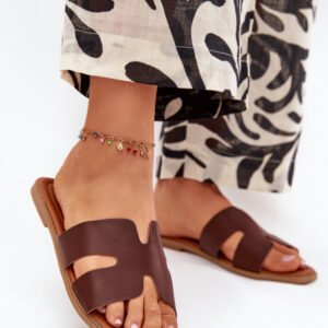 Sandał Klapki Model Salyra WD303 Dark Brown - Step in style