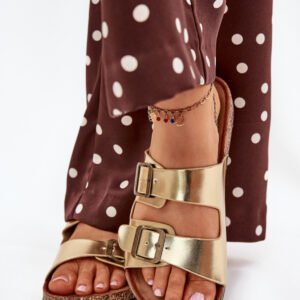 Sandał Klapki Model Vesina WD302 Gold - Step in style