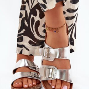 Sandał Klapki Model Vesina WD302 Silver - Step in style