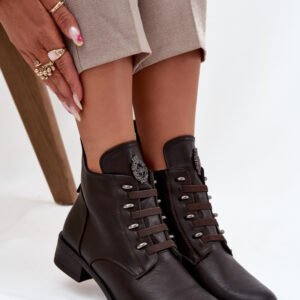 Botki Model Nevalia ASA198-21 Brown - Step in style