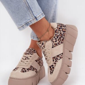 Buty Sportowe Model Vinceza 66841 Panterka Beige - Step in style