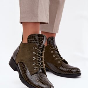 Botki Model Vinceza 16477 Dark Green Lakier - Step in style