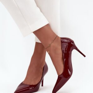 Szpilki Model Jadira LE139P Bordo Lakier - Step in style