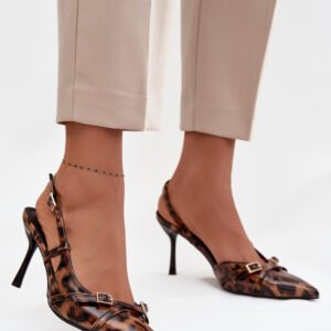 Szpilki Model Ravira QQ-201 Brown Panterka - Step in style