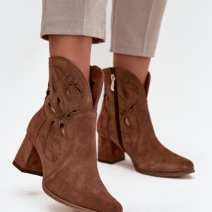 Botki Model Zazoo 3647 Brown Zamsz - Step in style