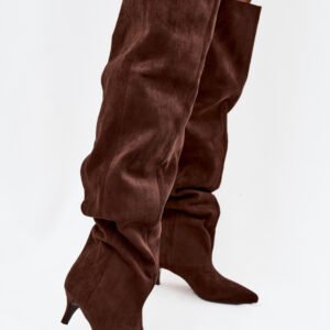 Kozaki Model Ysolienne 3307 Czekolada Zamsz - Step in style