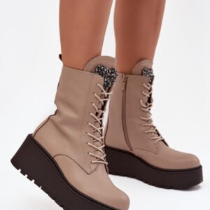 Botki Model Ulrika SFY2478-19 Beige - Step in style