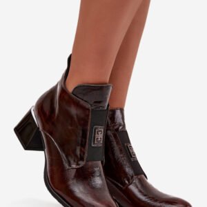 Botki Model Zazoo 60560 Dark Brown - Step in style