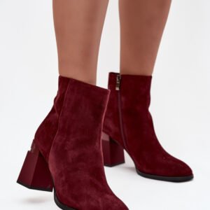 Botki Model DA CR52-718 Bordo - Step in style