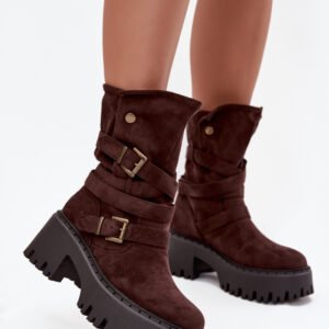 Botki Model Nerelisa QH7825 Czekolada - Step in style