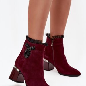 Botki Model DA MR52-127 Bordo - Step in style