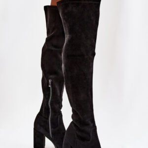 Kozaki Model Tahlina A714 Black Zamsz - Step in style