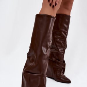 Kozaki Modele Elivira CLS-531 Czekolada Skóra - Step in style