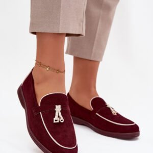 Loafersy Model Darwen QQ-263 Bordo - Step in style