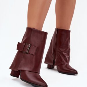 Botki Model Ylenara DA162P Bordo - Step in style