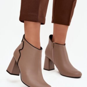 Botki Model Ivessara OL21-2 Beige - Step in style