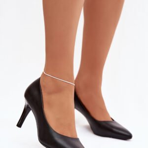 Szpilki Model Sergio Leone 1336 Black Skóra - Step in style