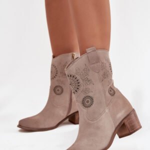 Botki Model Zazoo 3844 Cappuccino - Step in style