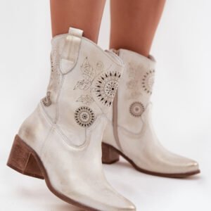 Botki Model Zazoo 3844 Gold Przecierany - Step in style