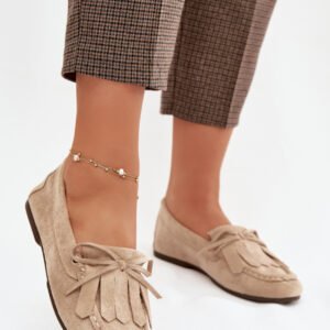 Mokasyny Model Glorina D-063 Beige - Step in style