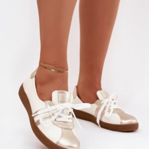 Półbuty Model Zazoo N1341 White/Gold - Step in style