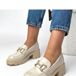 Mokasyny Model Paola 9093 Beige - Solea