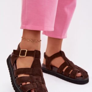 Sandały Model Terelina MAN384 CZekolada - Step in style