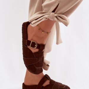 Sandał Klapki Model Ganelle 9771 Czekolada - Step in style