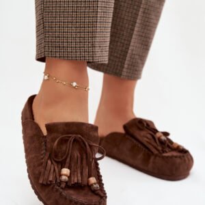 Sandał Klapki Model Belissa H8-528 Czekolada - Step in style