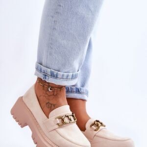 Mokasyny Model Larey H8-302 Light Beige - Step in style