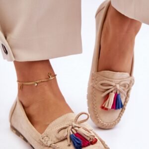 Mokasyny Model Dorine GS37 Beige - Step in style