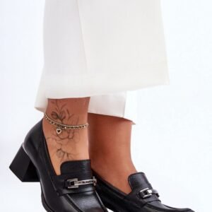 Czółenka Model Damira 20111 Black Skóra - Step in style