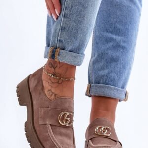 Półbuty Model Rosefalls 20153 Dark Beige Zamsz - Step in style